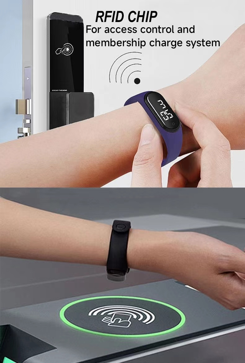 Montres NFC, contrôle d'accès aux portes, bracelet RFID