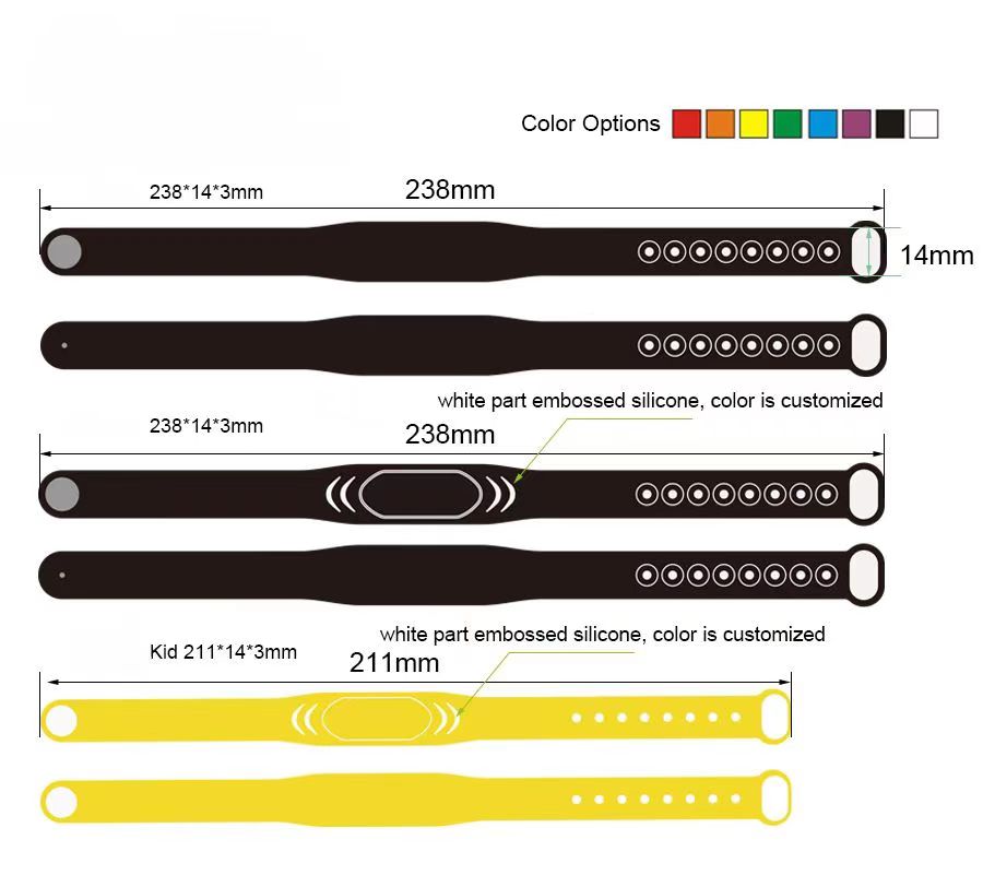 Wristband Silicone Button