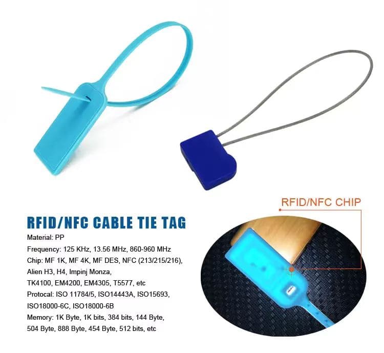 Étiquette de serre-câble Rfid Nfc avec code Qr