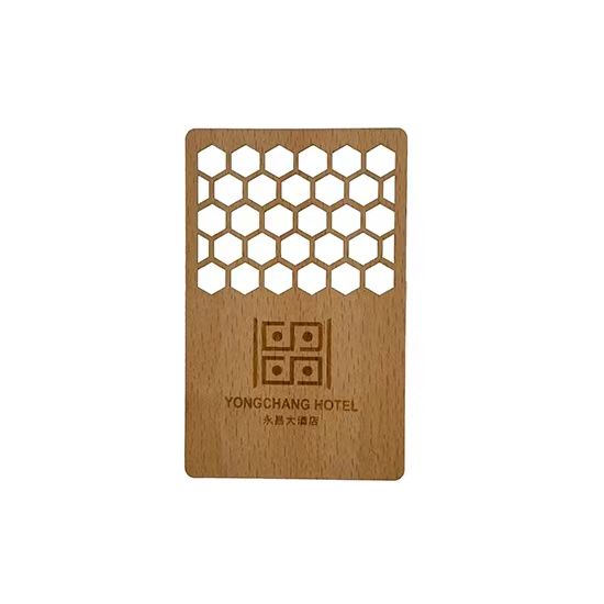 Carte-clé d'hôtel RFID en bois