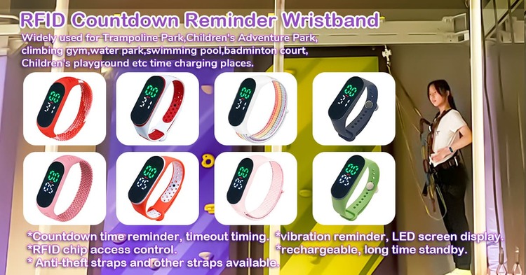 Bracelets de rappel de vibration du compte à rebours RFID