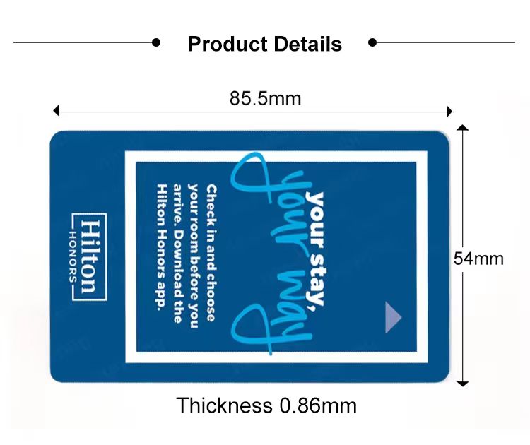 Carte PVC RFID pour hôtel