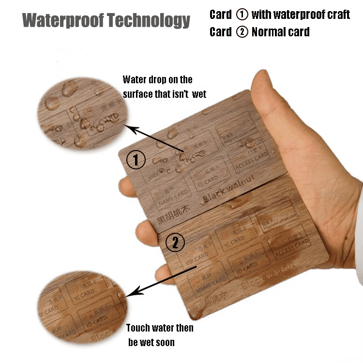 Carte-clé d'hôtel en bois RFID personnalisable