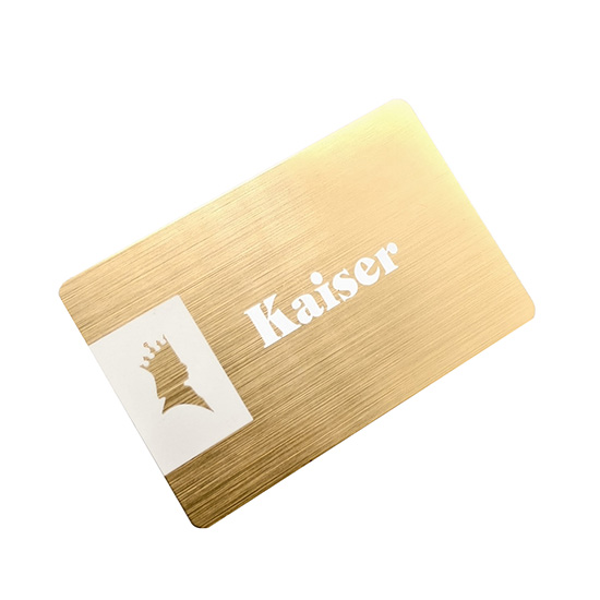 Brushed Stainless Steel Rose Gold Card