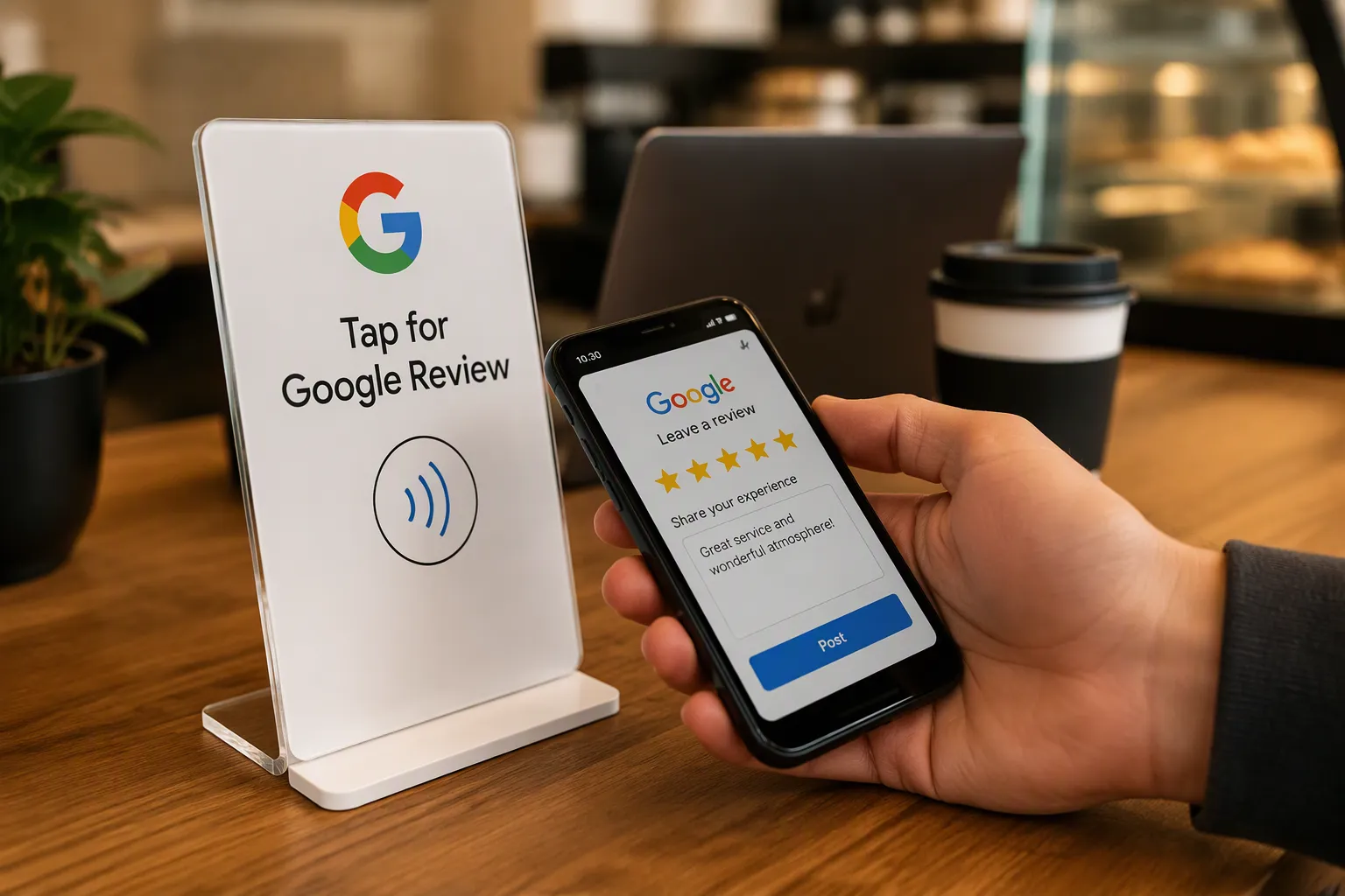 How Does an NFC Google Review Stand Work?