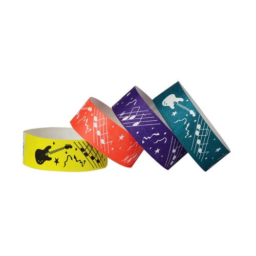 Bracelet jetable RFID Tyvek avec billets personnalisés et étanches pour activités