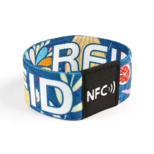 Bracelet élastique RFID personnalisé Bracelet extensible en polyester RFID personnalisé