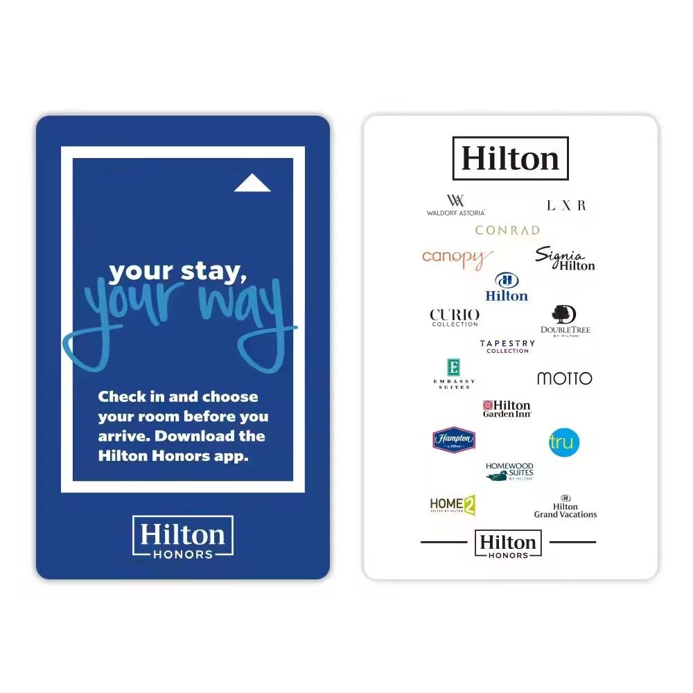 Carte d'accès RFID PVC personnalisée cryptée 13,56 MHz MIFARE 1K/4K pour hôtel
