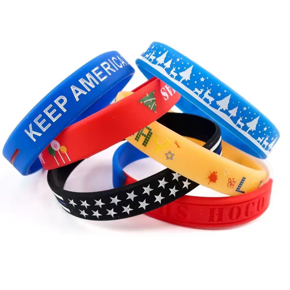 Bracelet en silicone écologique imprimé avec logo personnalisé