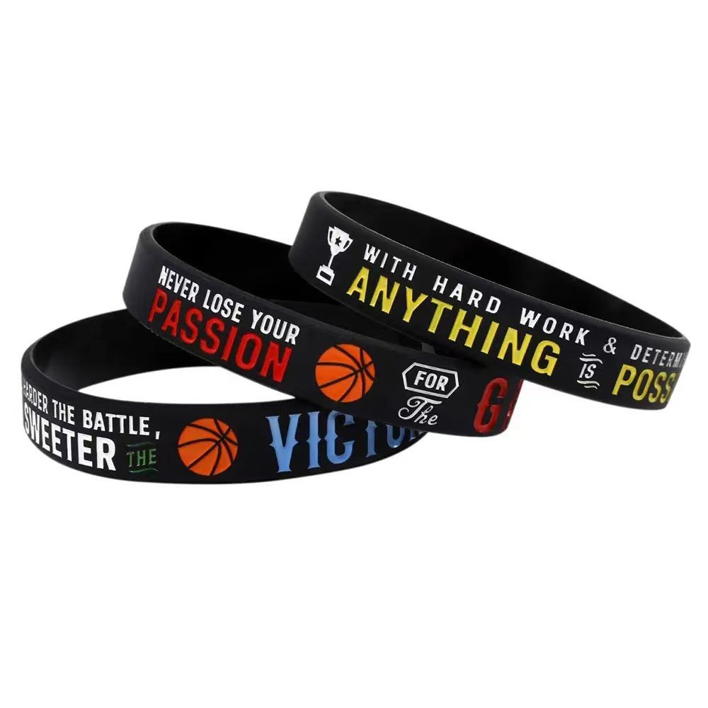 Bracelets en silicone imprimés et gravés, bracelets en silicone personnalisés pour cadeaux personnalisés