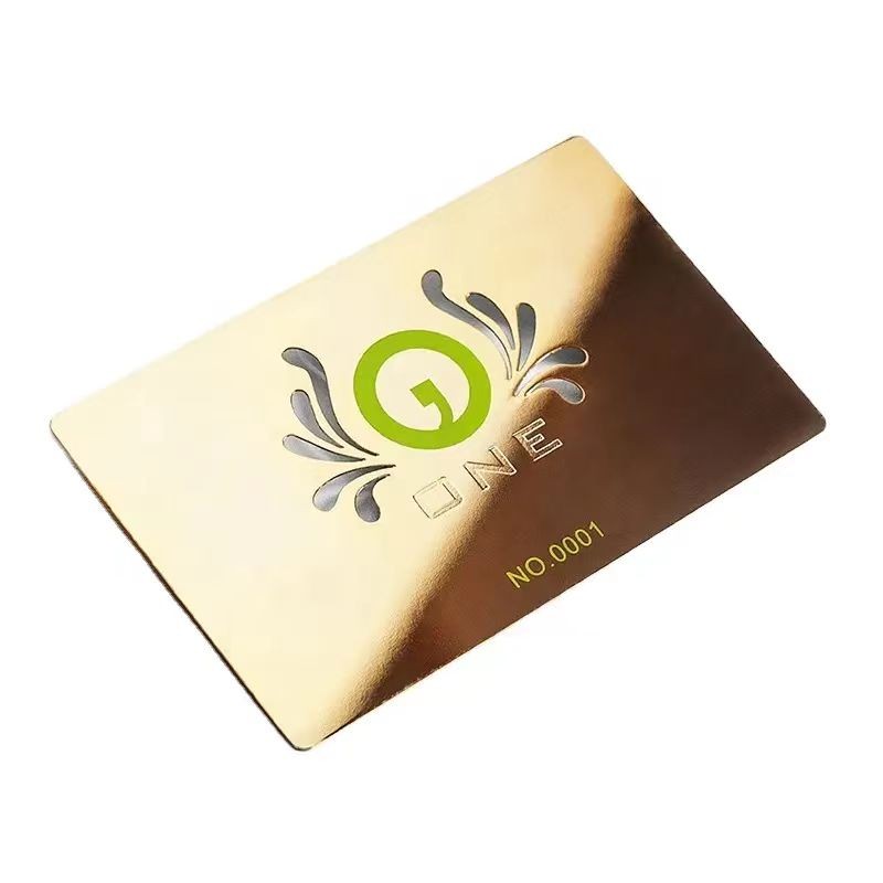 Cartes de visite en métal personnalisées de luxe avec puces RFID NFC sans contact