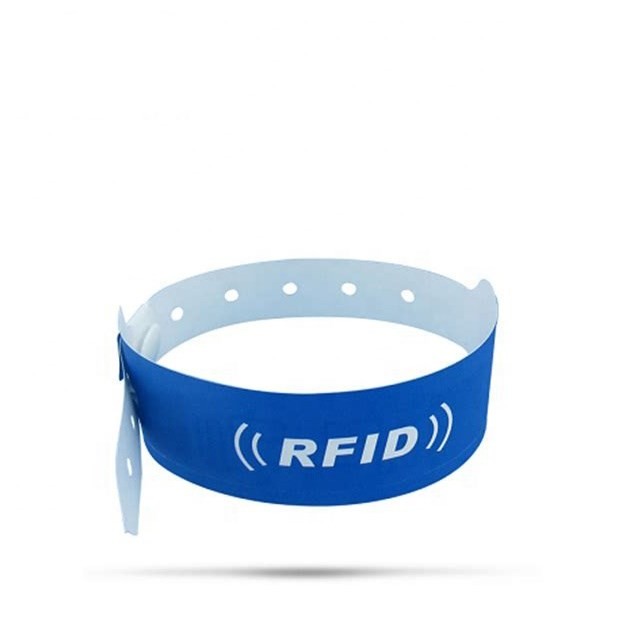 Bracelet RFID jetable en papier PP H3 NFC UHF pour identification médicale