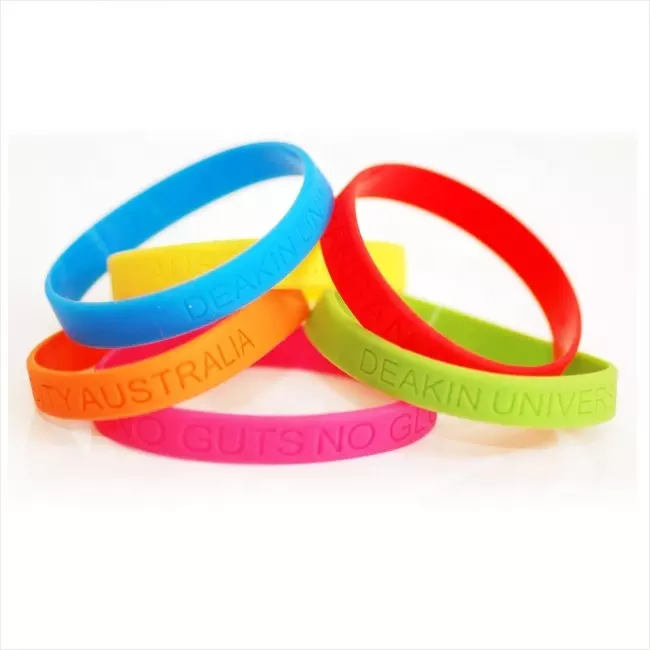 Bracelets en silicone décoratifs en caoutchouc avec logo personnalisé Bracelets en silicone RFID