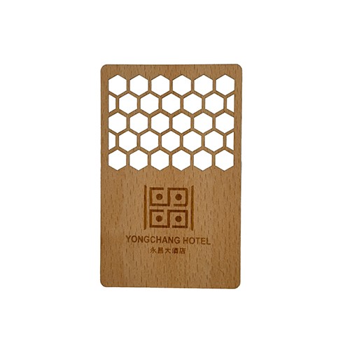 Carte-clé d'hôtel RFID en bois de bambou écologique