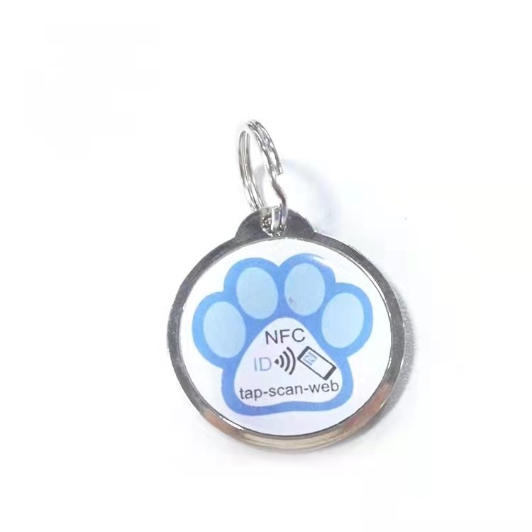 Médailles intelligentes époxy RFID NFC uniques pour chiens et animaux de compagnie de 13,56 MHz