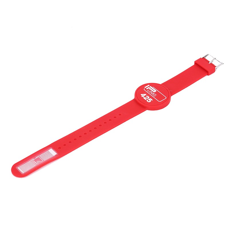 Bracelet NFC passif réglable à prix d'usine, bracelet en silicone RFID