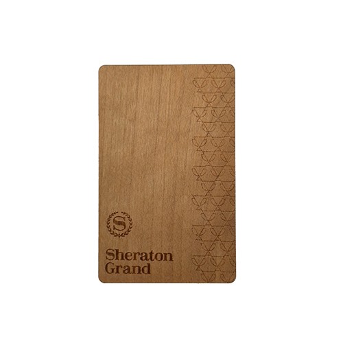 Contrôle d'accès en bois RFID écologique avec logo personnalisé, utilisation des clés d'hôtel