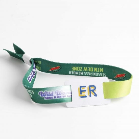 Bracelet intelligent RFID en nylon et polyester pour parc aquatique