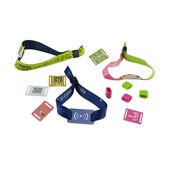 Bracelet en tissu tissé RFID 125 kHz pour festival