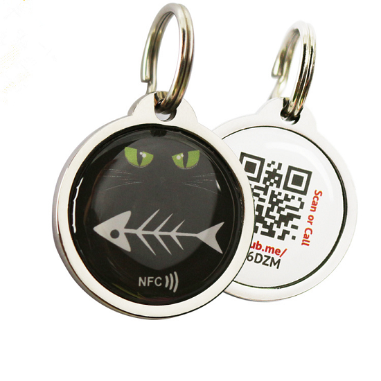 Étiquettes de suivi pour animaux de compagnie NFC Smart ID époxy clignotantes