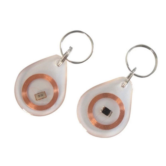 Étiquette-clé RFID T5577 transparente 125 kHz réinscriptible pour contrôle d'accès aux portes