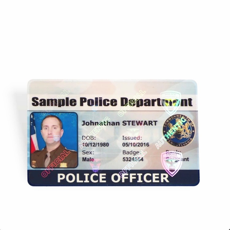 Carte RFID visuelle holographique de sécurité