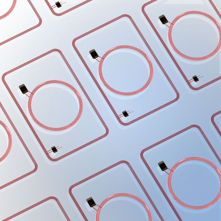 Feuille d'incrustation RFID double fréquence 125 kHz et 13,56 MHz
