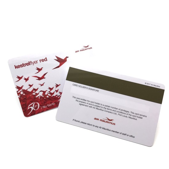 Carte de membre en plastique avec bande magnétique colorée