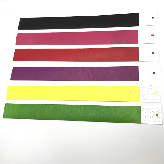 Bracelet RFID Tyvek jetable coloré pour la publicité