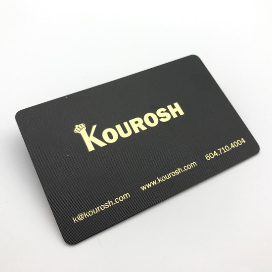 Carte de membre en PVC haut de gamme avec surface texturée spéciale pour club