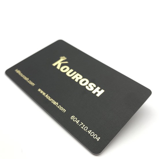 Carte de membre en PVC haut de gamme avec surface texturée spéciale pour club
