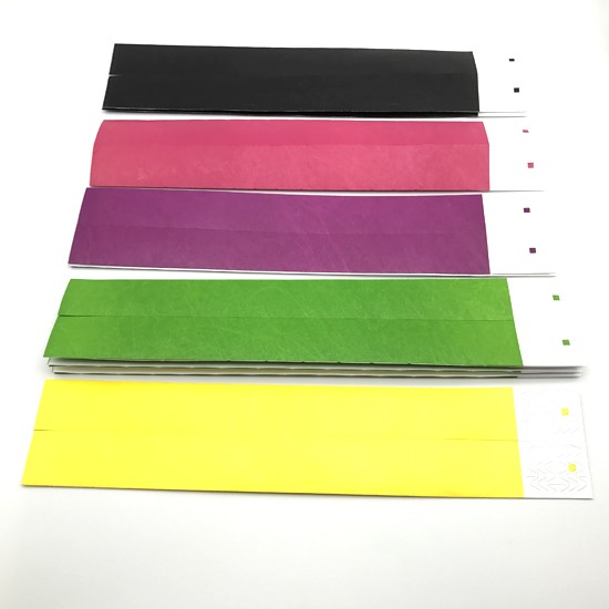 Bracelet RFID Tyvek jetable coloré pour la publicité