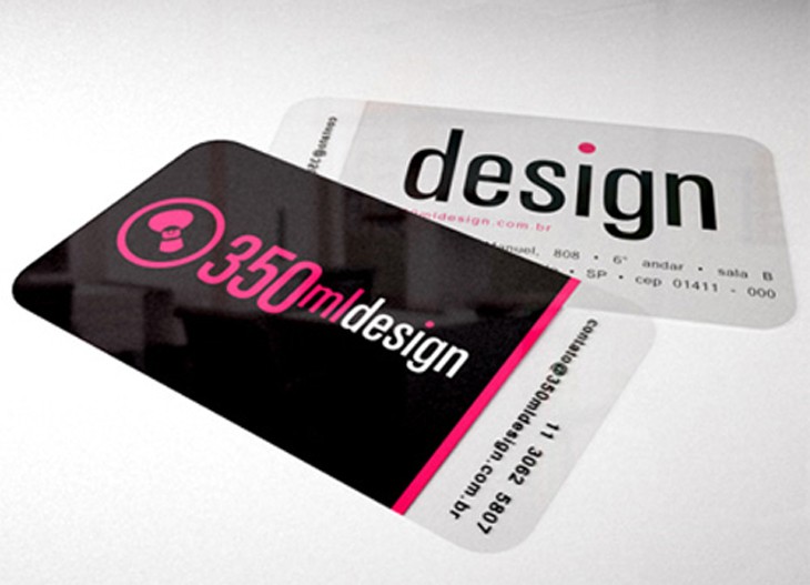 Carte de visite en PVC avec impression de mode au design moderne
