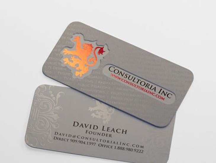 Carte de visite en PVC avec impression de mode au design moderne