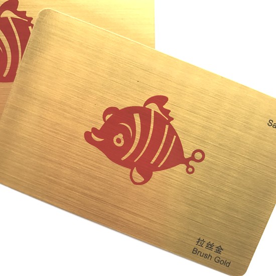 Carte de membre effet métal doré haut de gamme pour club