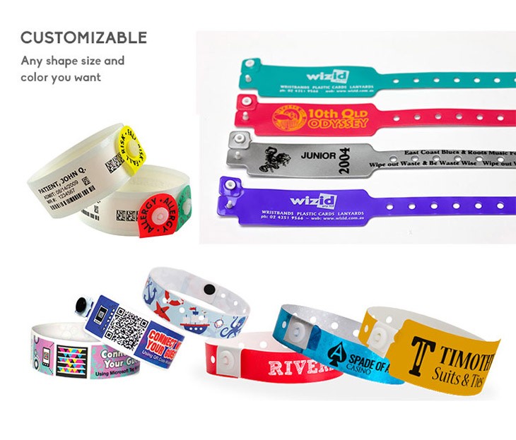Bracelet PVC RFID UHF sérigraphié
