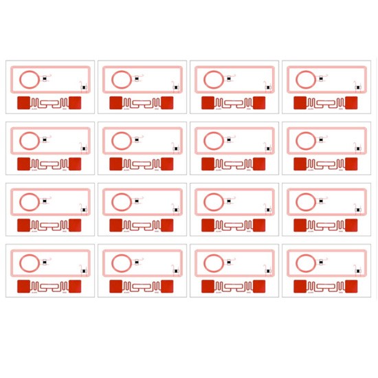 Carte RFID combinée haute sécurité avec puce HF 13,56 MHz et puce UHF 960 MHz