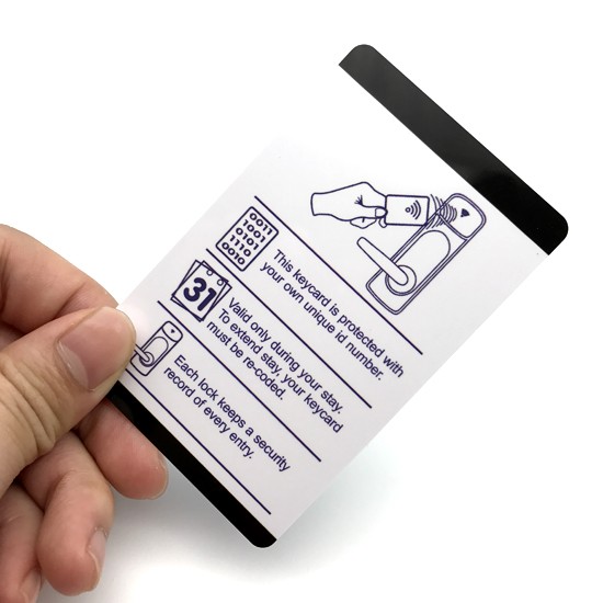 Impression CYMK de cartes de proximité RFID pour serrures de porte d'hôtel