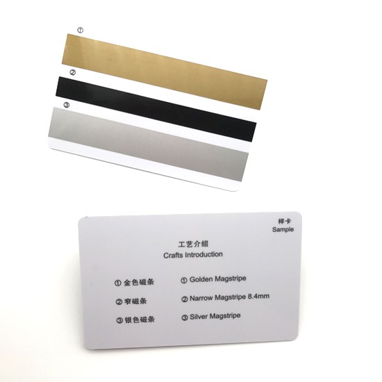 Carte de membre en plastique avec bande magnétique colorée