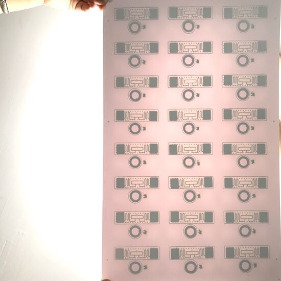 Feuille d'incrustation RFID double fréquence 125 kHz et 13,56 MHz
