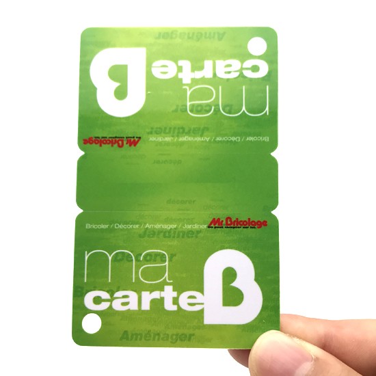 Étiquettes d'adhésion en plastique 3 Up Cartes combinées en PVC
