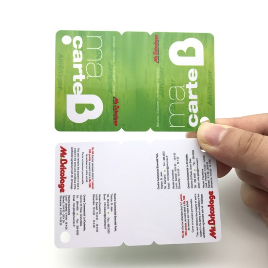 Étiquettes d'adhésion en plastique 3 Up Cartes combinées en PVC