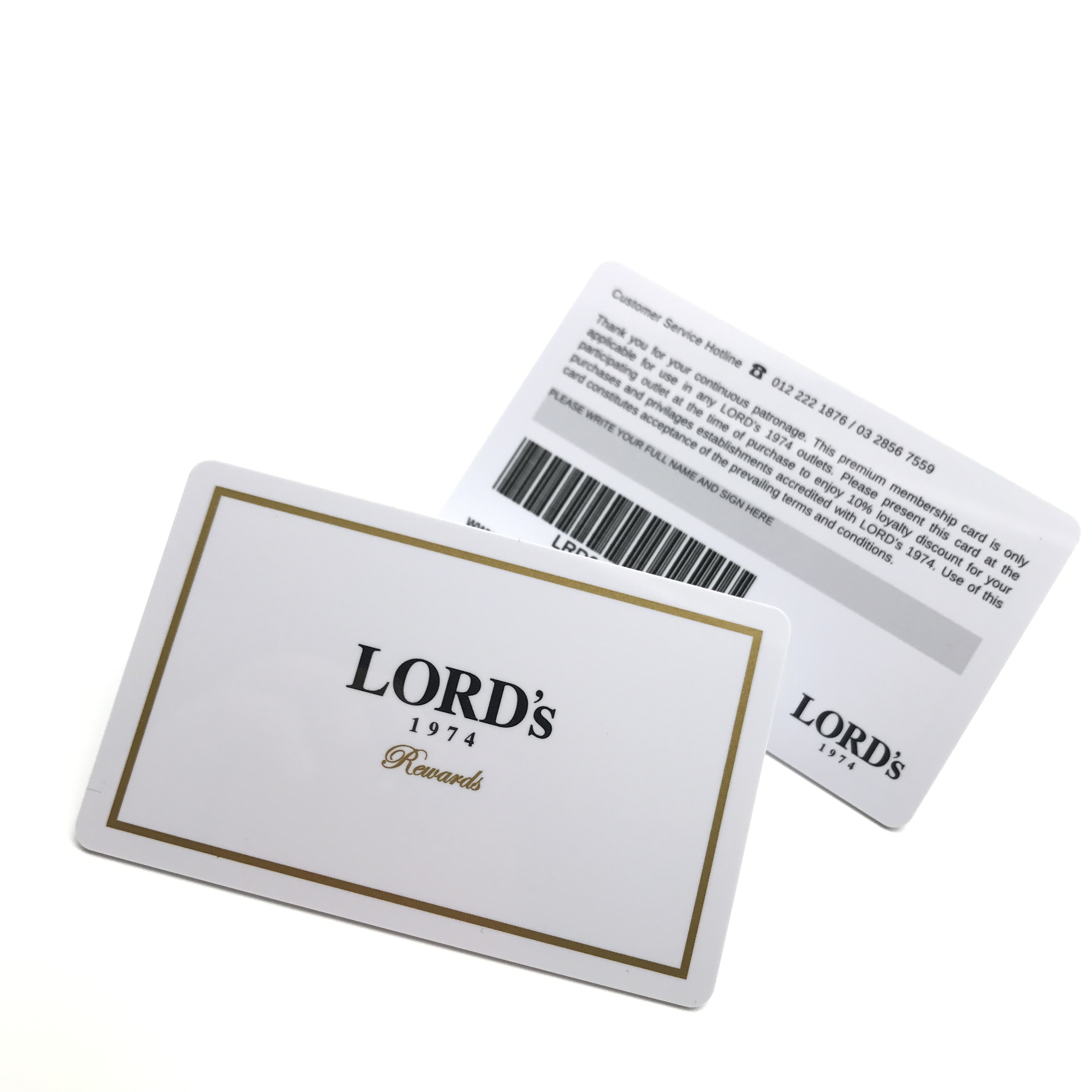 Carte d'adhésion plastique avec impression CMJN et code-barres magnétique