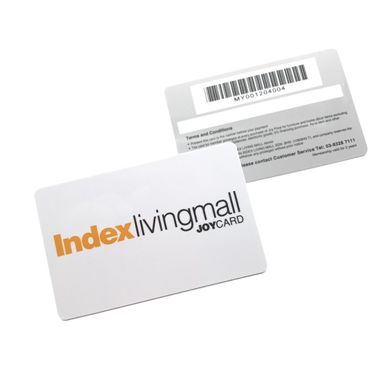 Carte d'adhésion plastique avec impression CMJN et code-barres magnétique