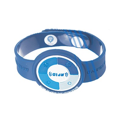 Bracelet NFC à bouton jetable en PVC souple RFID