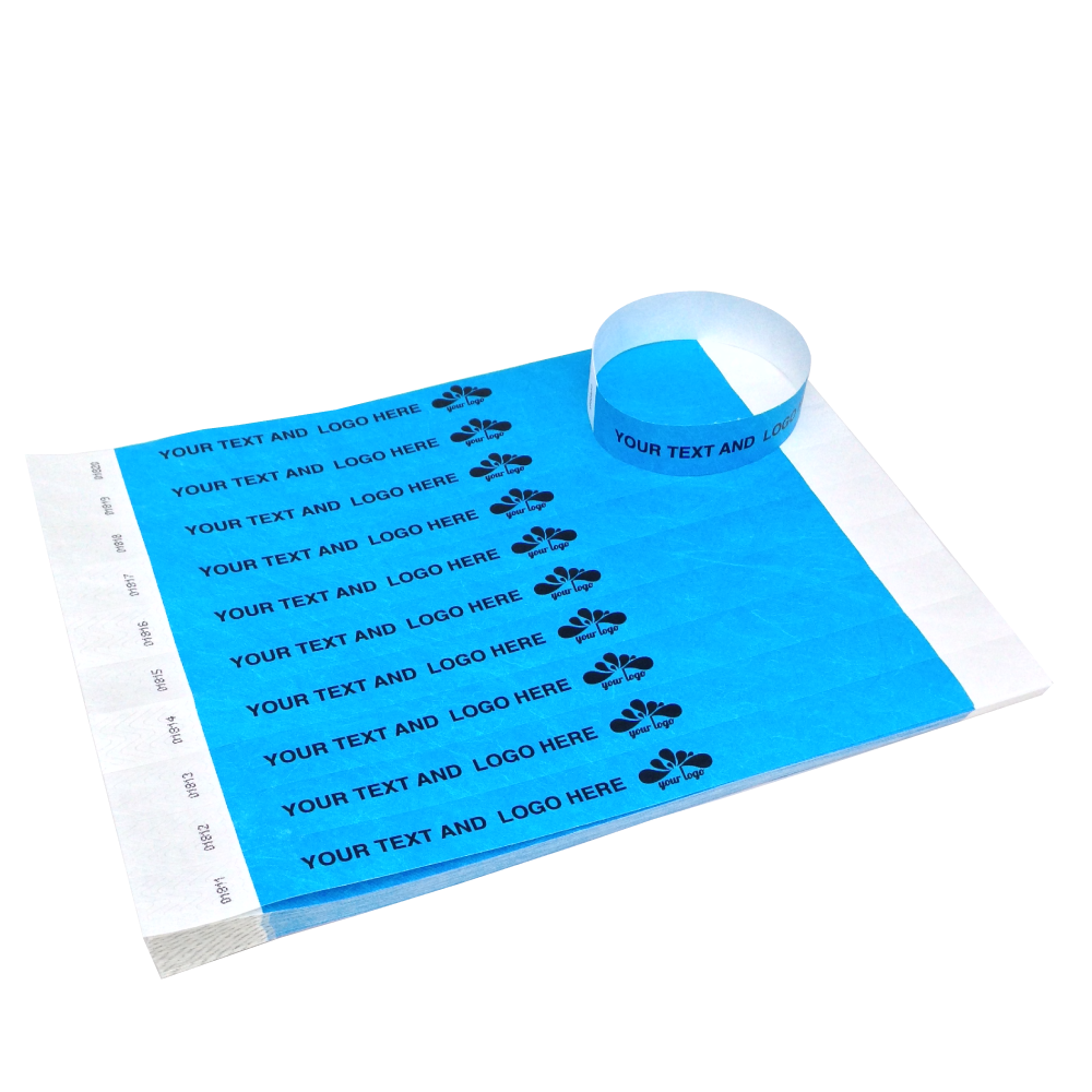Bracelet Tyvek RFID jetable à impression numérique avec puce UHF