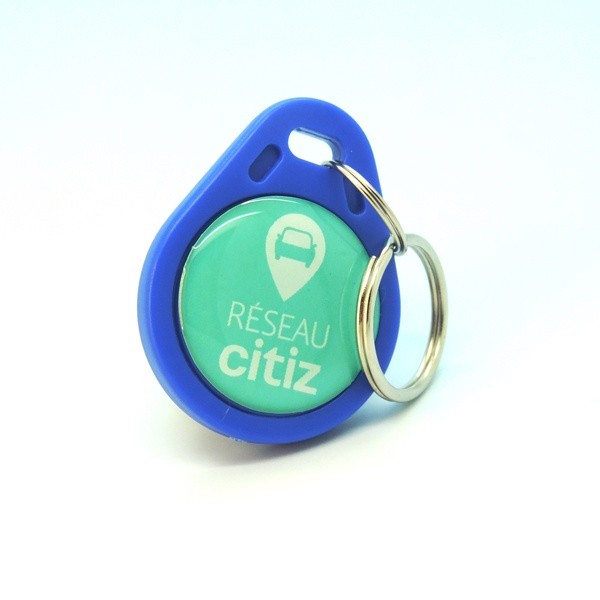 Porte-clés RFID étanche IP66 avec logo époxy