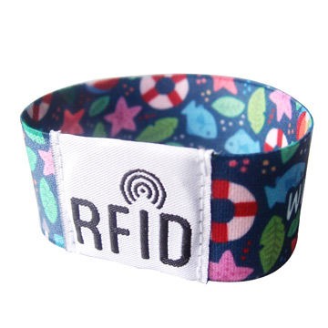 Bracelets NFC réutilisables en tissu élastique, bracelet tissé extensible