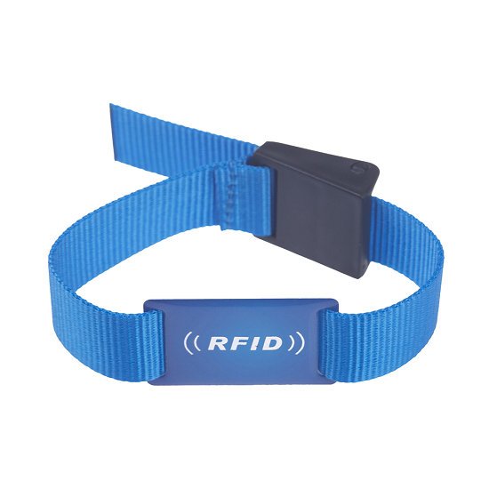 Bracelet tissé festival RFID avec étiquette époxy