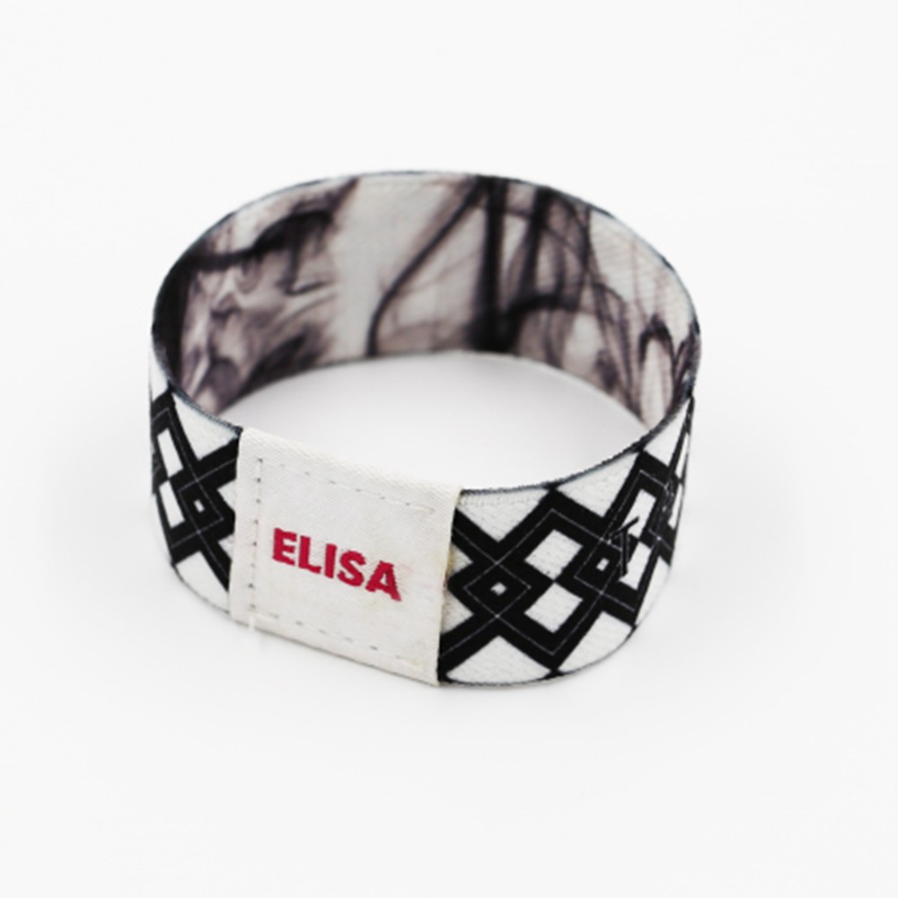 Bracelet tissé NFC en tissu élastique pour festival